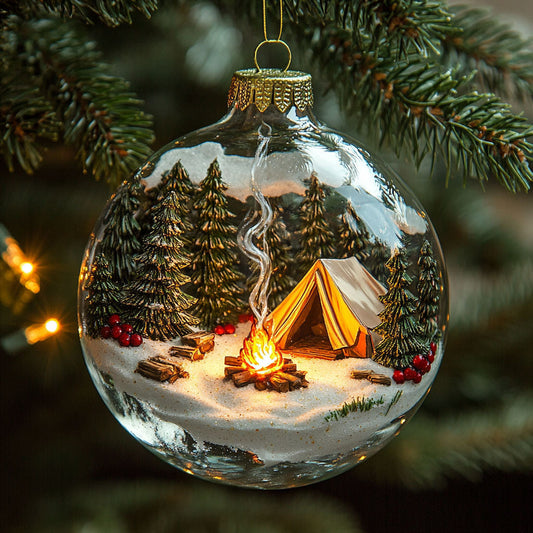 Peaceful Fire Camping WN2310043CL Christmas Ornament