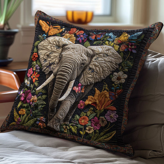 Elephant In Flower Forest WY2501022CL Quilt Pillow Case
