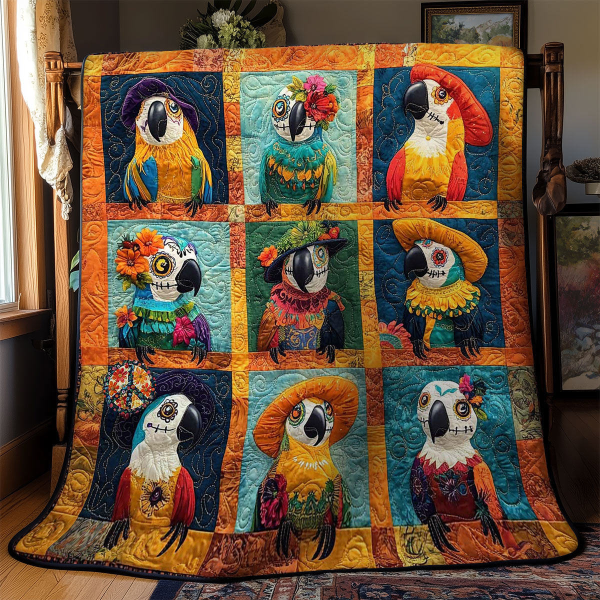 Festive Parrot WN2211005CL Quilt