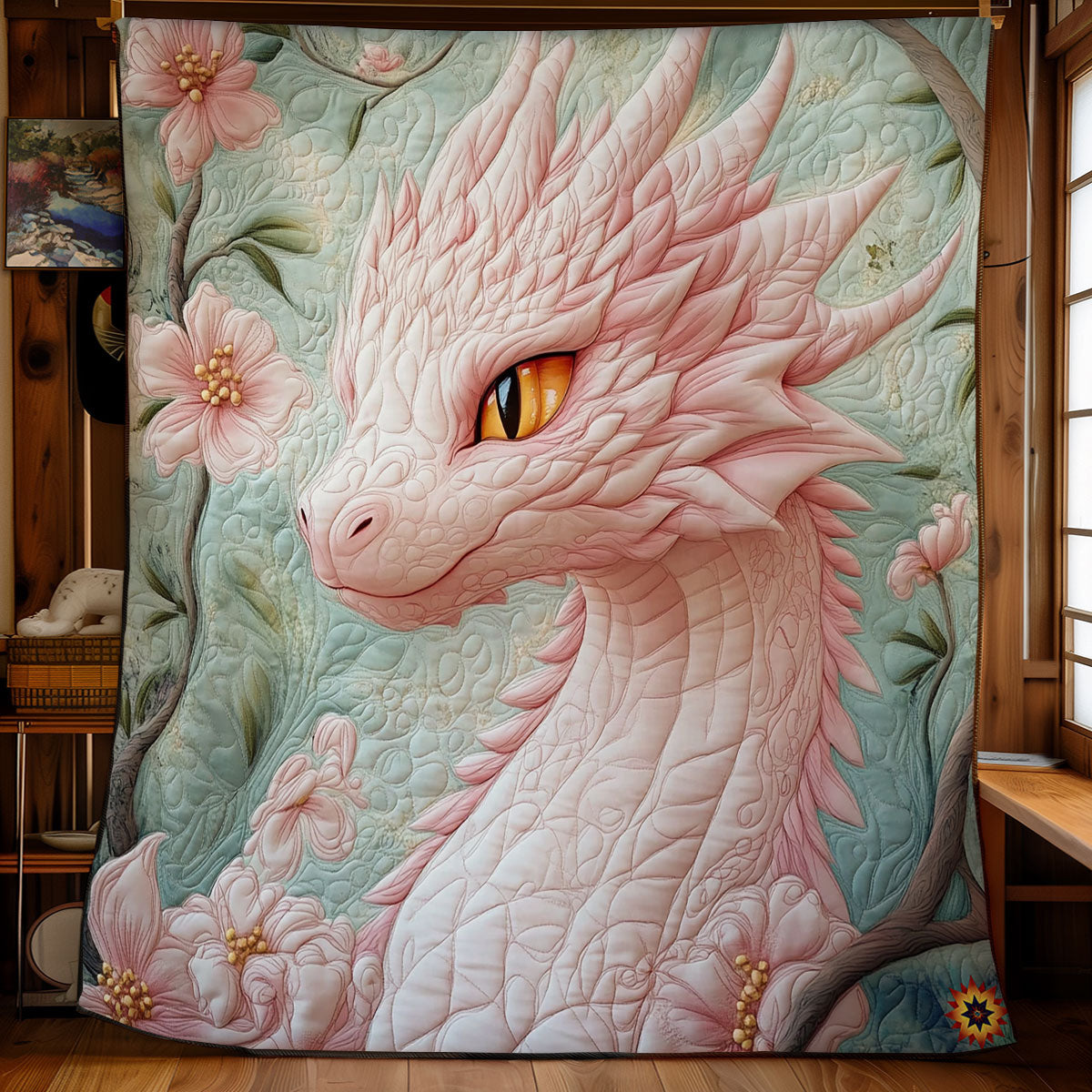 Pink Dragon WY2911026CL Quilt