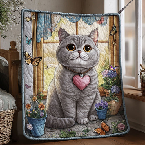 British Shorthair Butterfly WT1010035CL Quilt