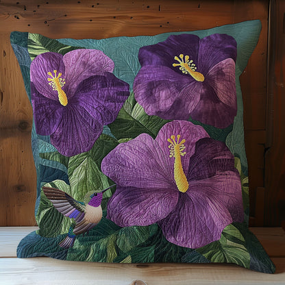 Purple Hibicus Flower WY1211048CL Quilt Pillow Case