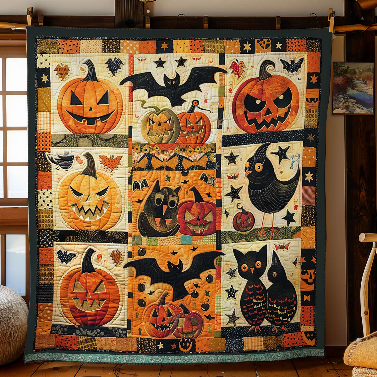 Pumpkin And Bat Fun WN1309068CL Quilt