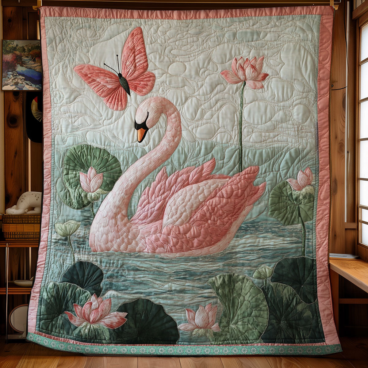 Swan Lotus WX0512034CL Quilt