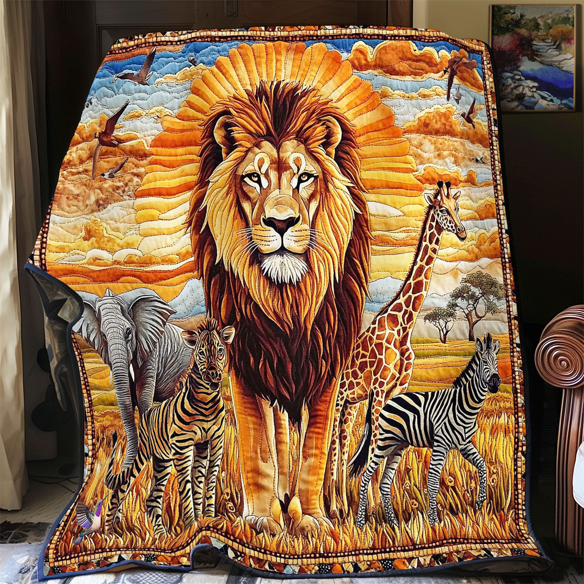 Madagascar Wild Animal WY1911106CL Quilt