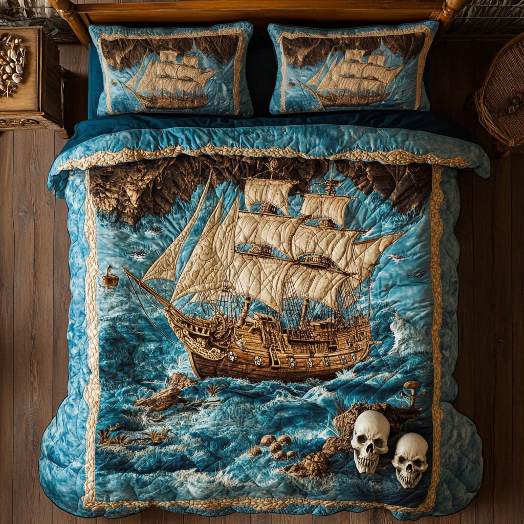 Sailboat In Mystic Ocean WY2201040CL Duvet Cover Set