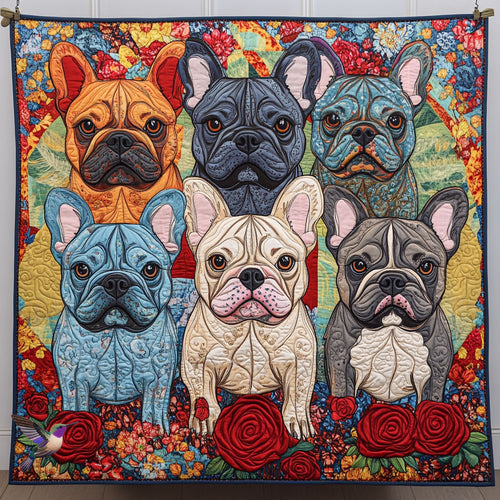 French Bulldogs WX0211012CL Quilt