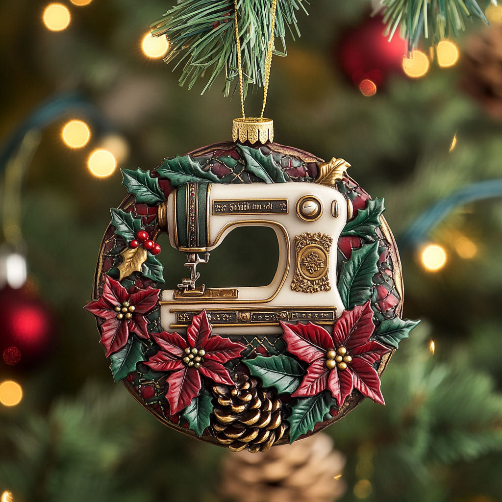 Santa’s Sewing Machine WN2010055CL Christmas Ornament
