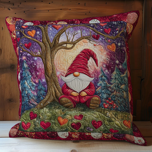 Gnome In Valentine WY0301070CL Quilt Pillow Case
