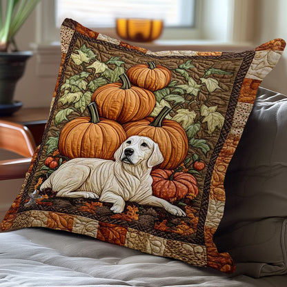 Labrador Retriever Pumpkin WN0310113CL Quilt Pillow Case