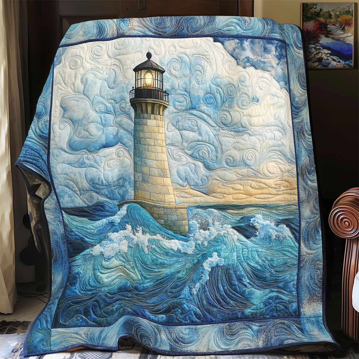 Lighthouse In Sea WX1601050CL Quilt