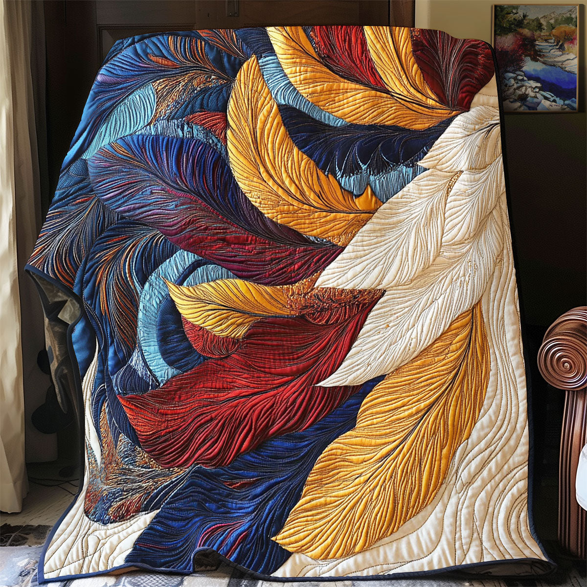 Vibrant Feather WY0901064CL Quilt