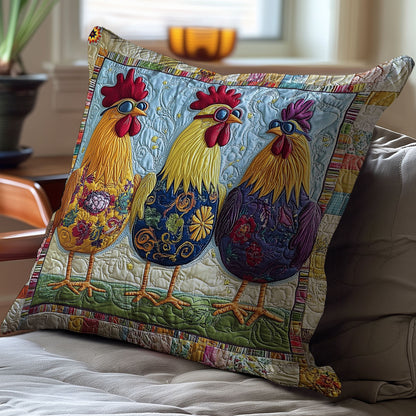 Fashion Three Hen WY2512073CL Quilt Pillow Case