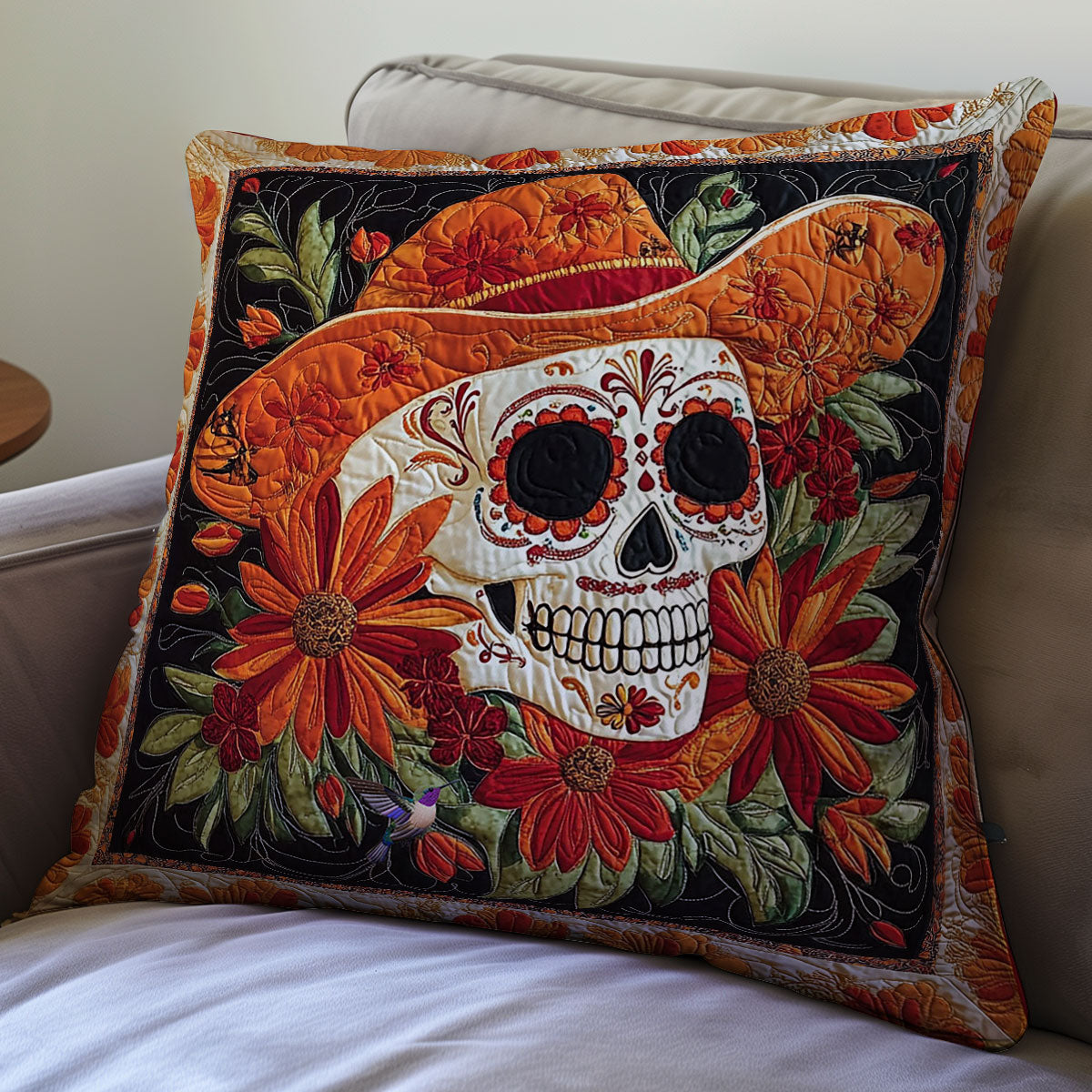 Cowboy Skull WY1712081CL Quilt Pillow Case