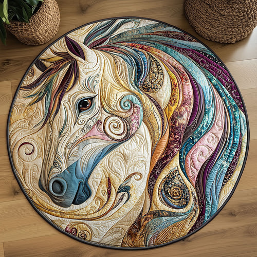 Artistic Horse WJ1803031CL Quilted Round Mat