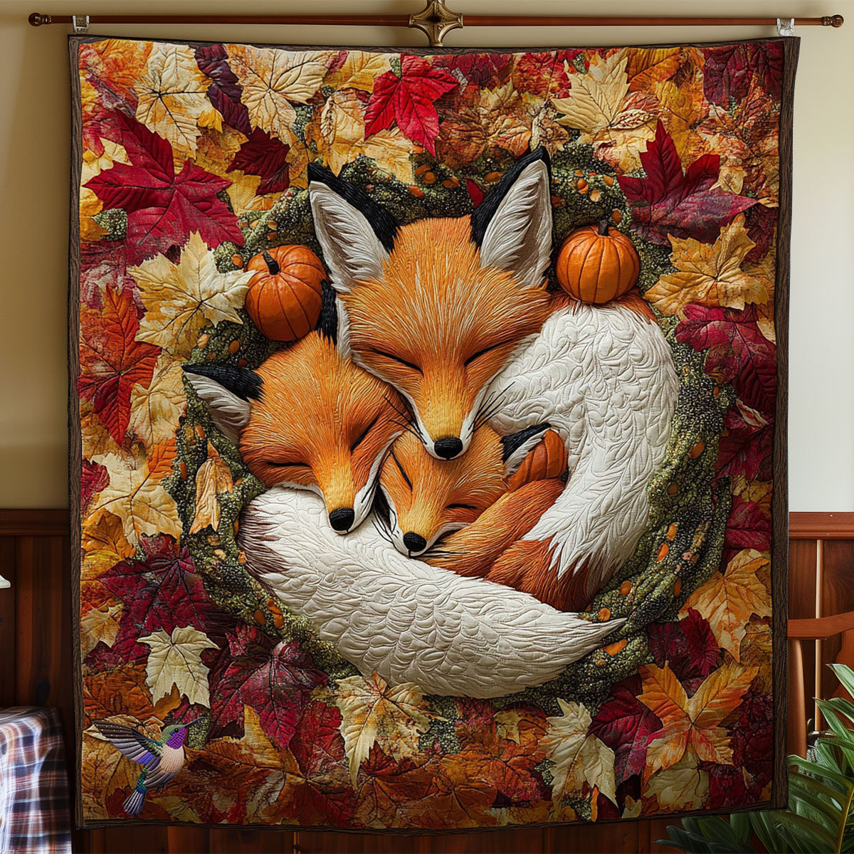 Sleeping Fox Family WY0612024CL Quilt