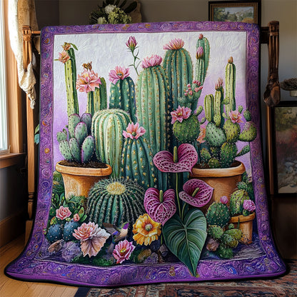 Purple Cactus WY2511030CL Quilt