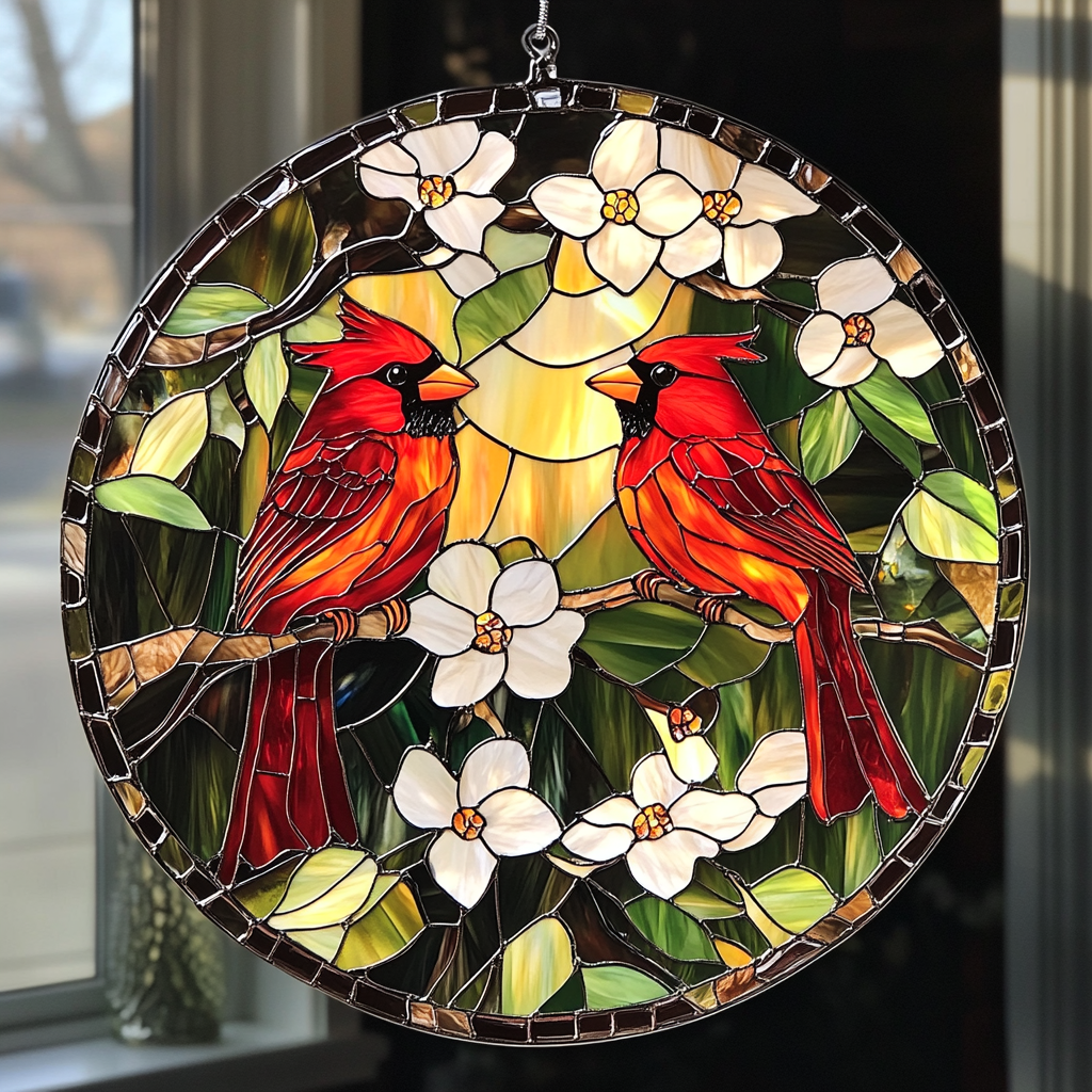 Cardinal XR0410011CL Stained Glass Suncatcher