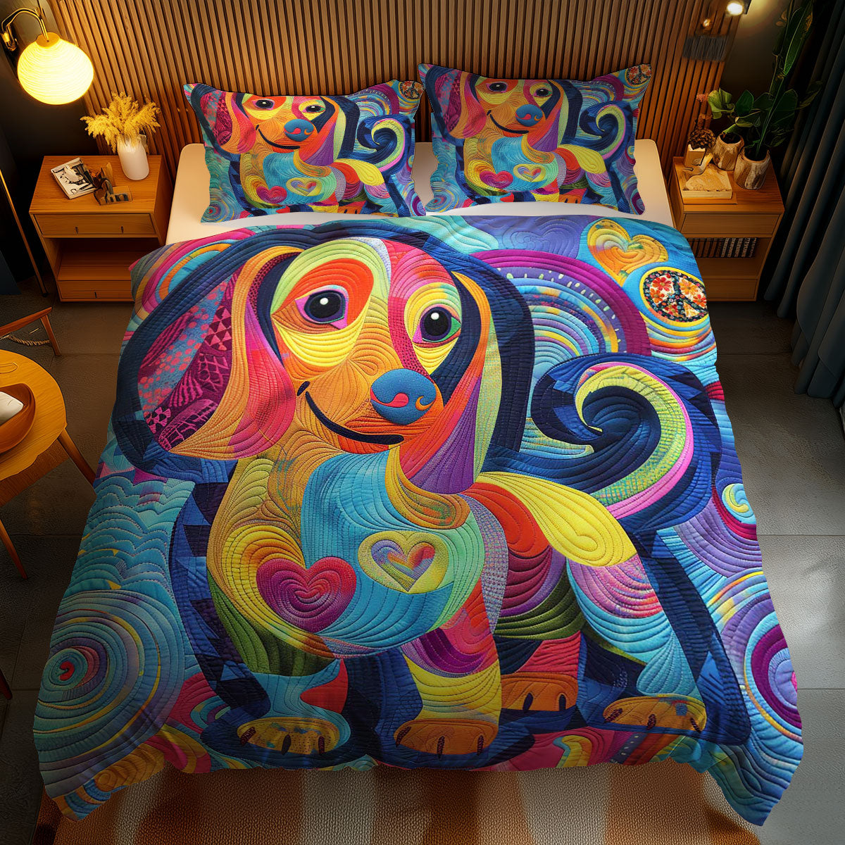 Dachshund Color Play WN2110084CL Duvet Cover Set