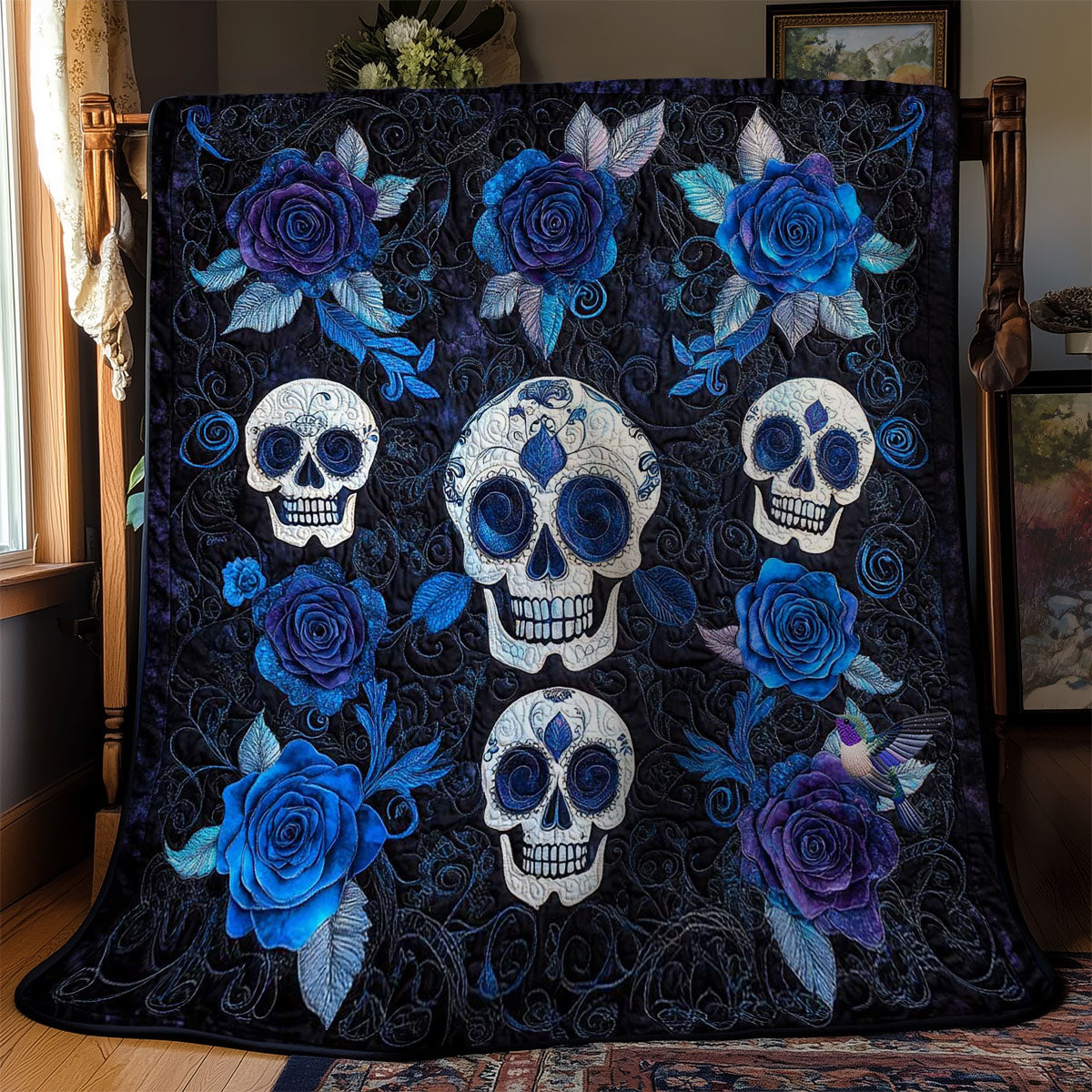 Day Of The Dead Whispers WN2910074CL Quilt