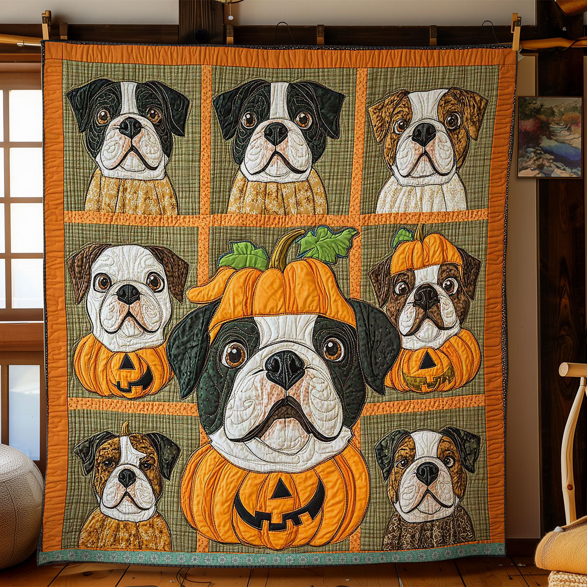 Bulldog Boo WN2609059CL Quilt
