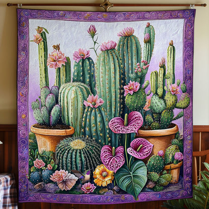Purple Cactus WY2511030CL Quilt