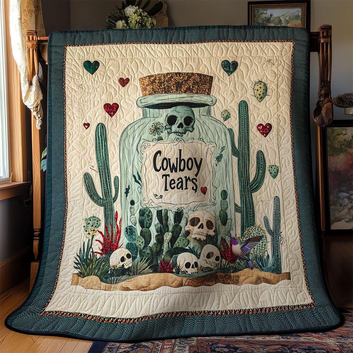 Cactus Guardian Skull WN2711036CL Quilt