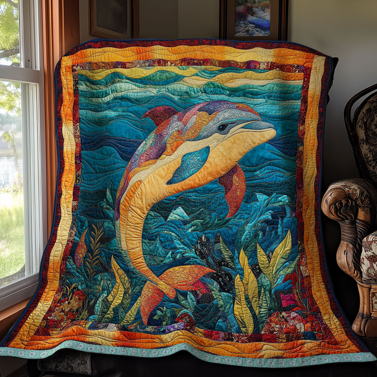Dolphin Orange WX2511016CL Quilt