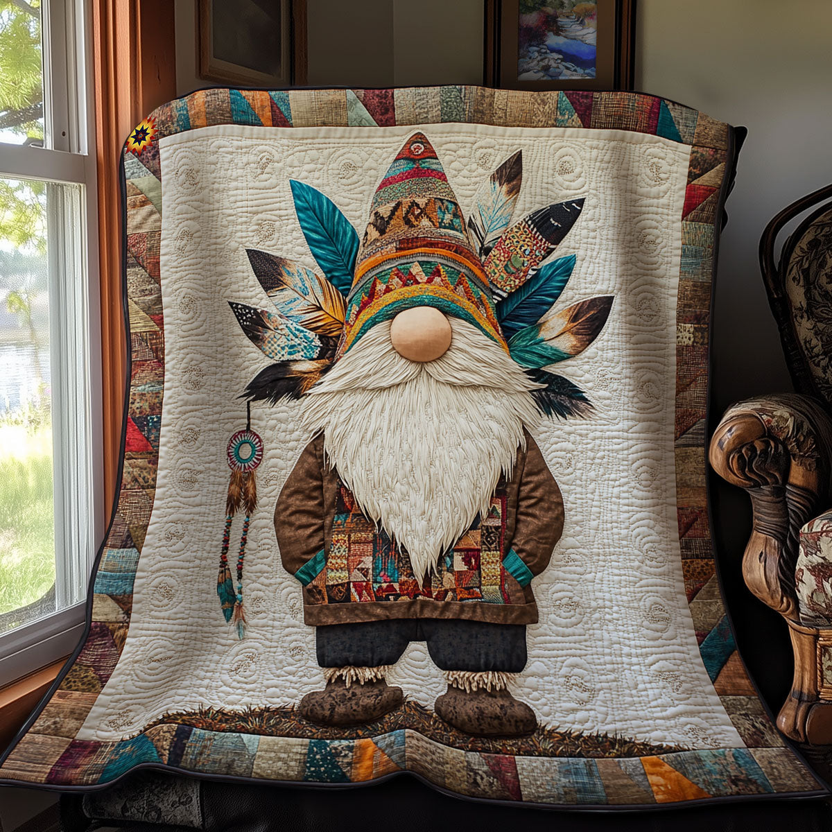 Native American Gnome WY1311010CL Quilt