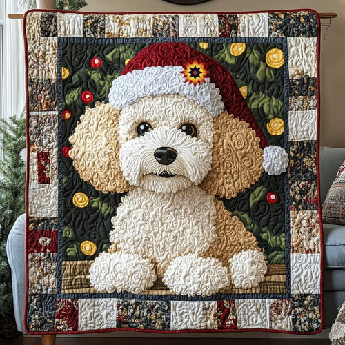 Cute Poodle Christmas Gift WP1211006CL Quilt
