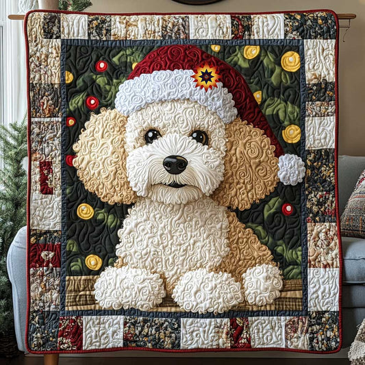 Cute Poodle Christmas Gift WP1211006CL Quilt