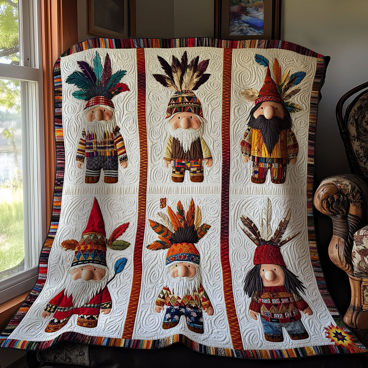 Gnome Native American WY0612011CL Quilt