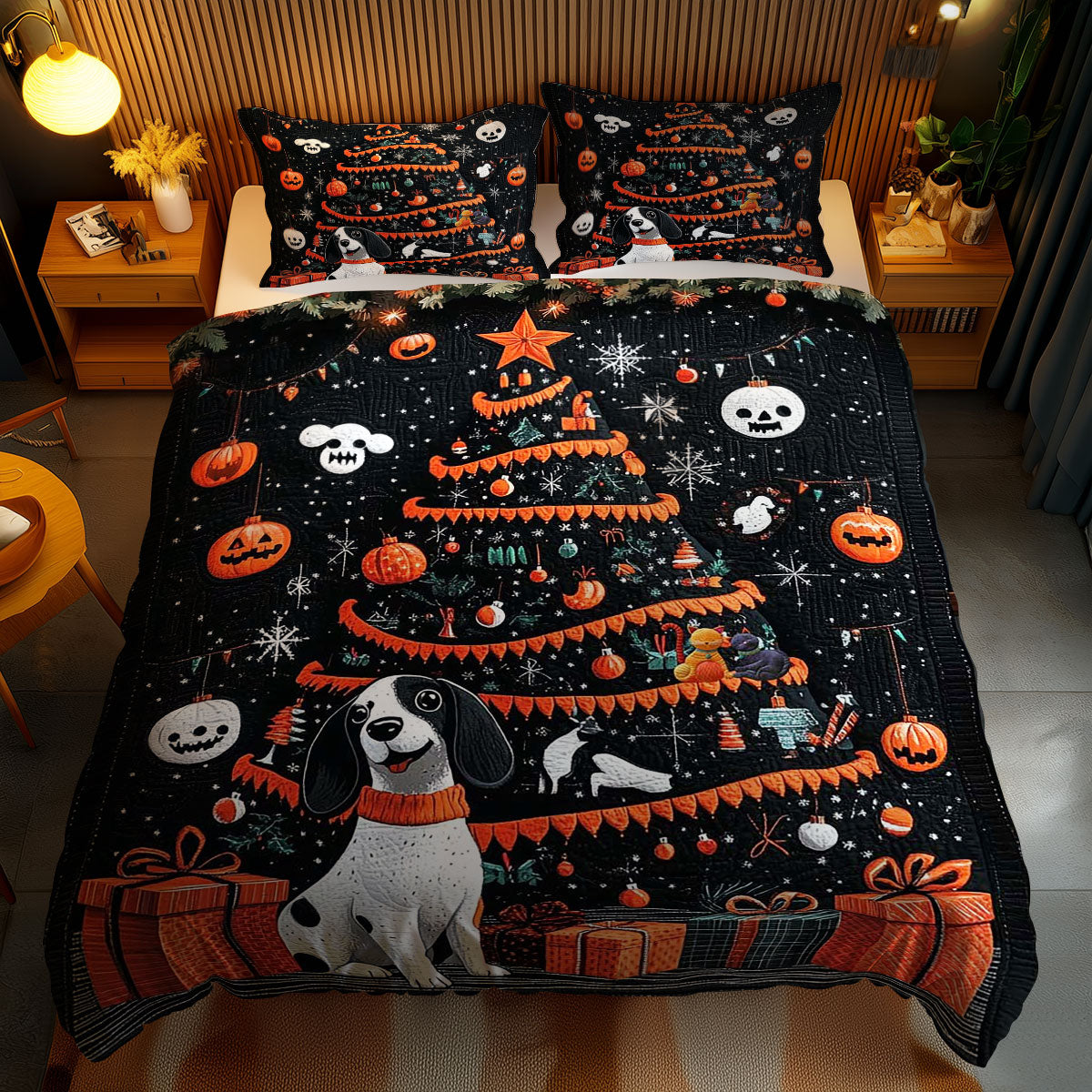Paws And Colors Of Christmas WN1010152CL Duvet Cover Set