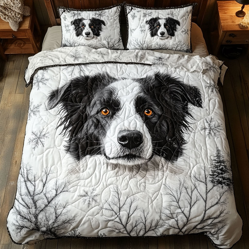 Border Collie Winter WT1901018CL Duvet Cover Set