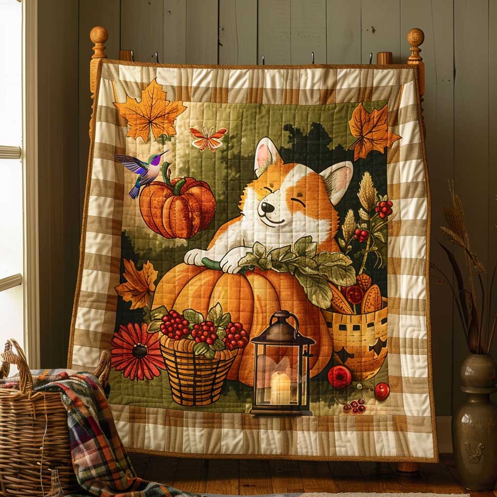 Thankful Corgi Comforter WN1410015CL Quilt