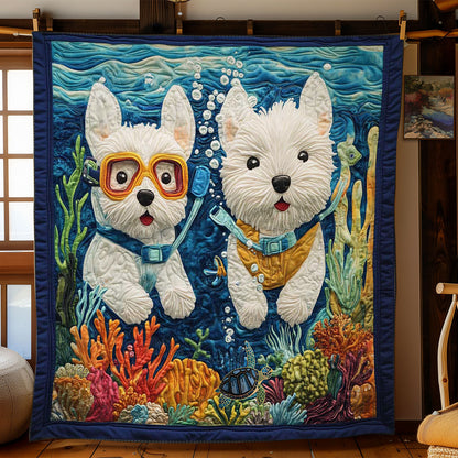 Westie Ocean Explorers WN0811060CL Quilt