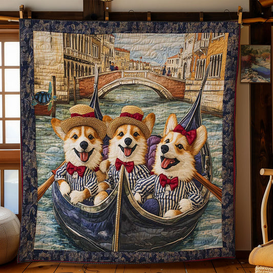 Italian Adventure Corgis WN0811070CL Quilt