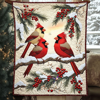 Winter Forest Of Cardinals WY0511021CL Quilt