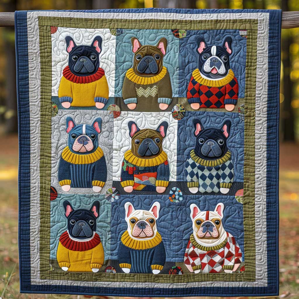 Winter French Bulldog Fashion WP1009060CL Quilt