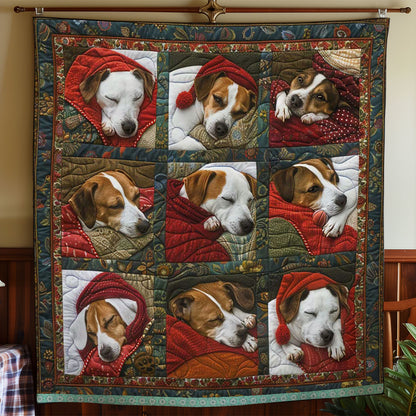 Jack Russell Sleeping WN1209022CL Quilt