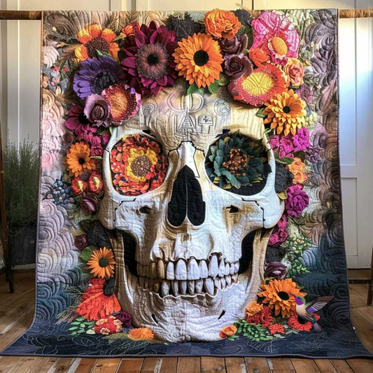 Skull Blooming WN2110018CL Quilt