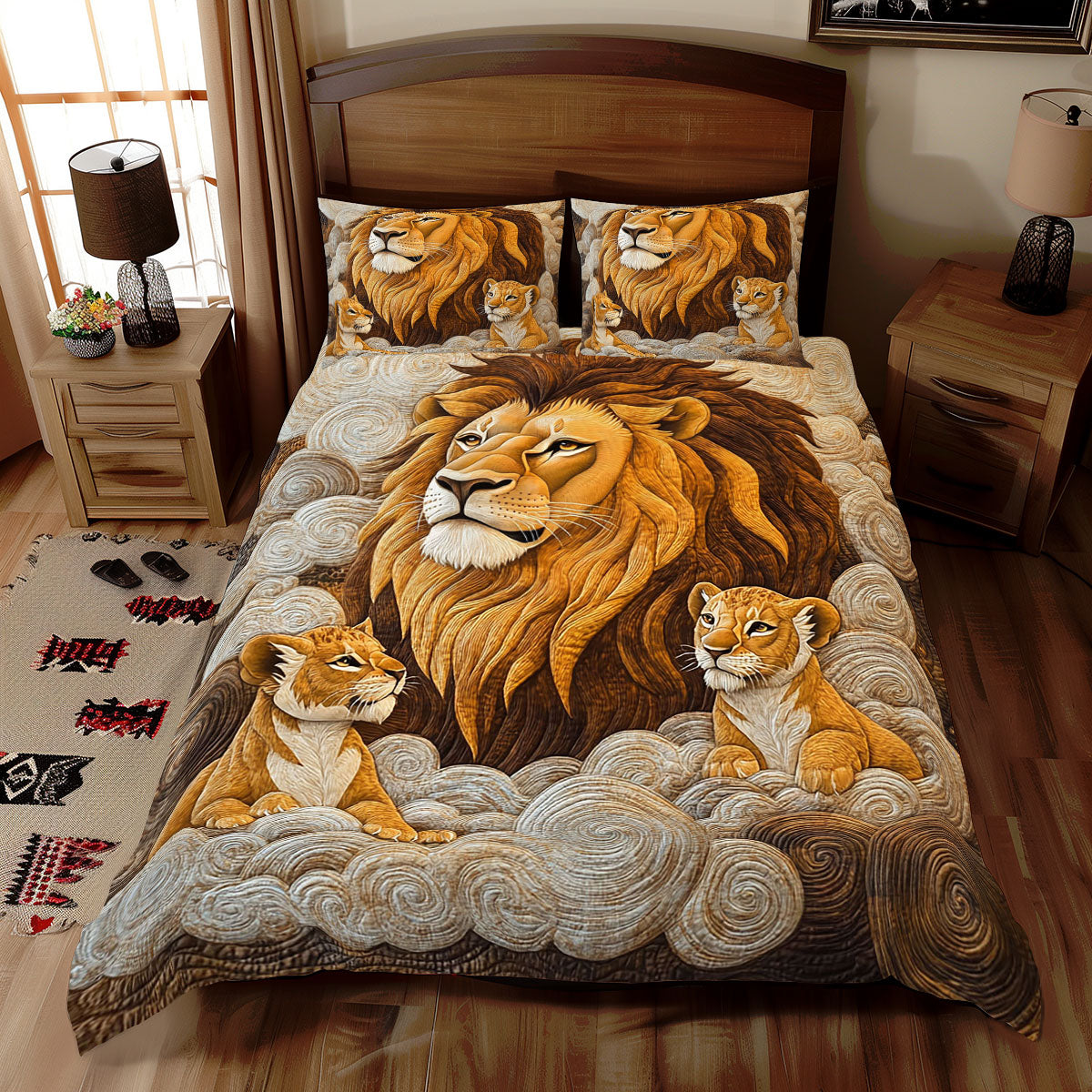 Lion Family WJ0911028CL Duvet Cover Set