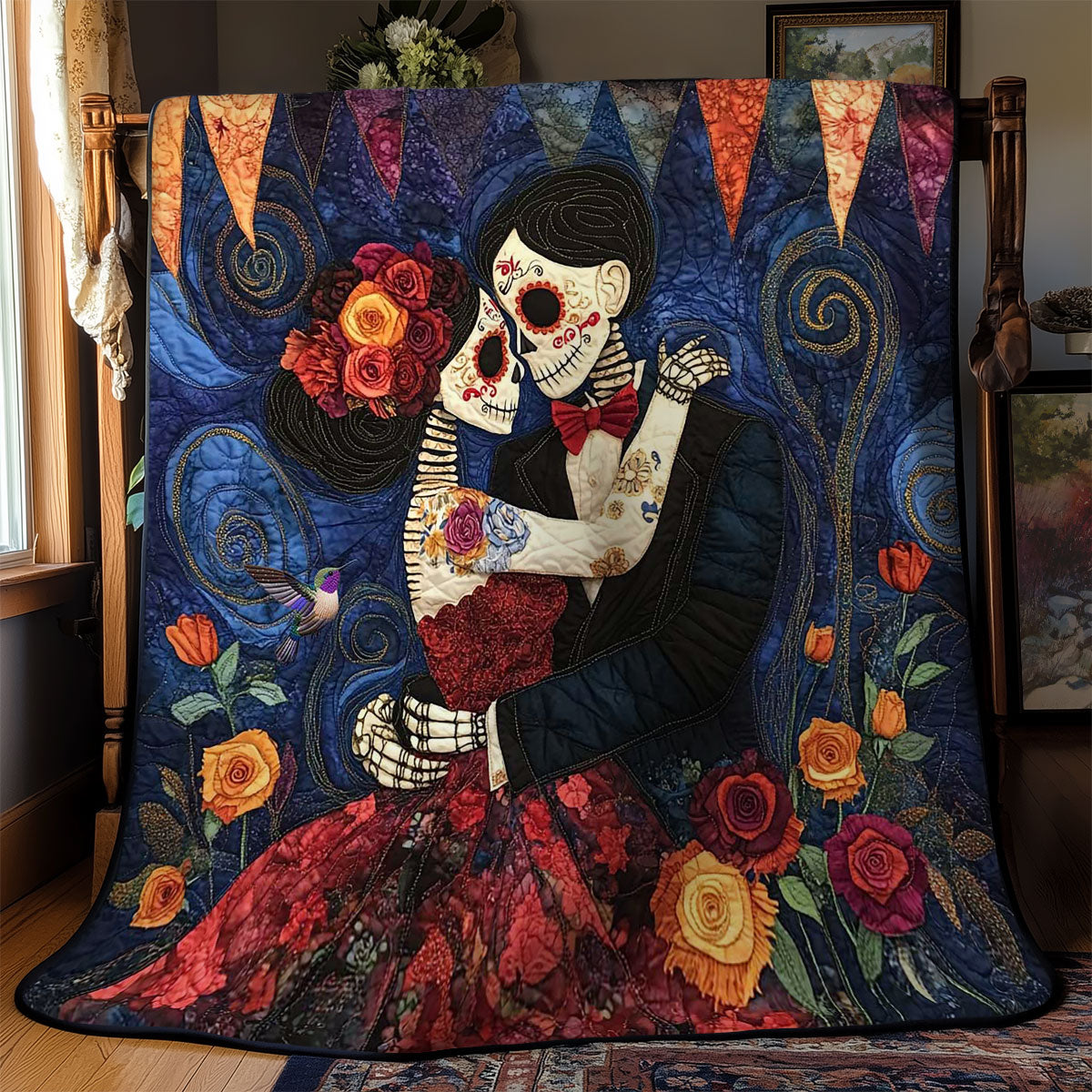 Day Of The Dead Couple WN2810019CL Quilt