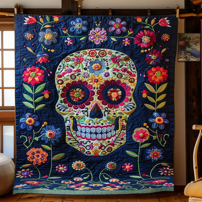 Day Of The Dead Sugar Skull WJ1309026CL Quilt