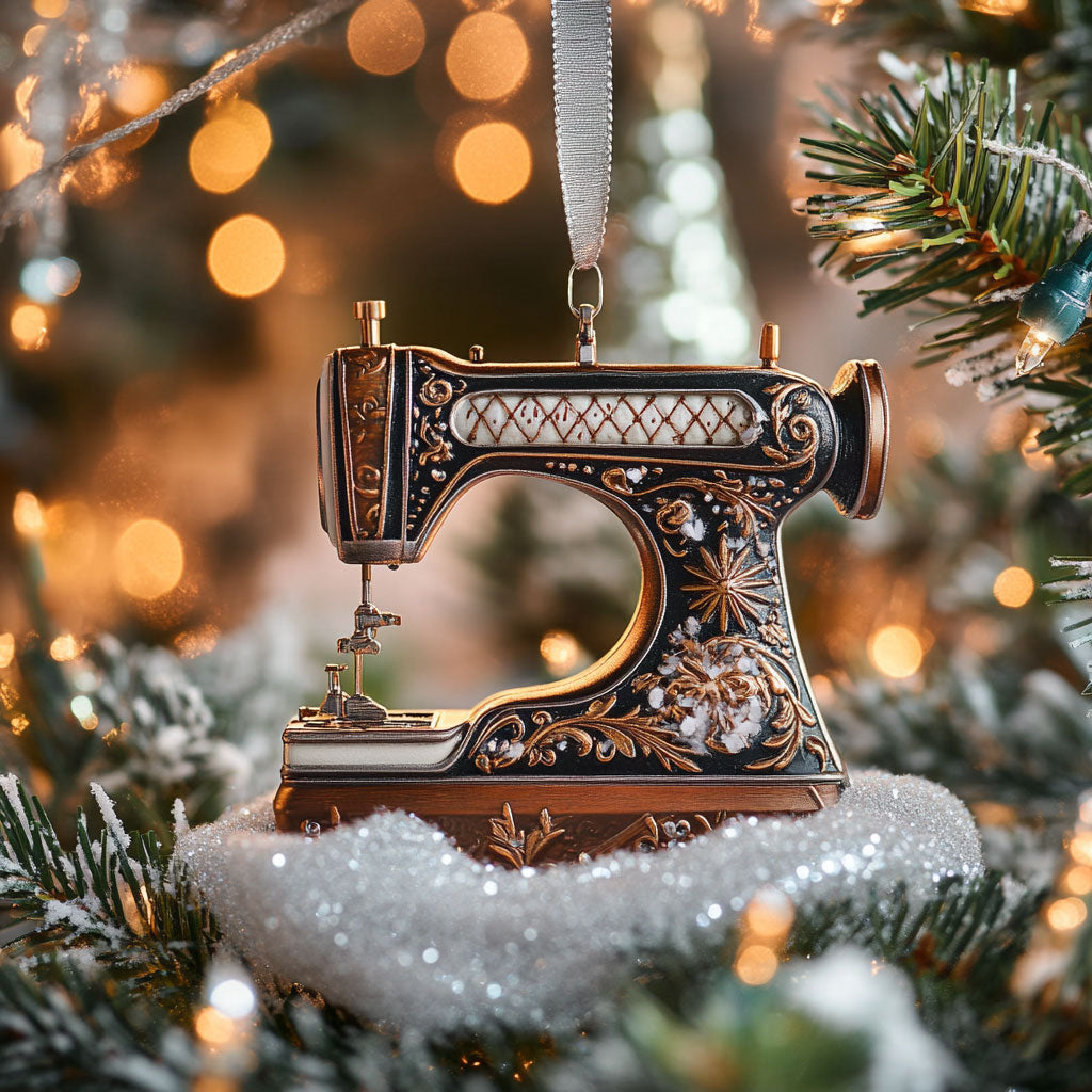 Sewing Machine Holiday Spark WN2010058CL Christmas Ornament
