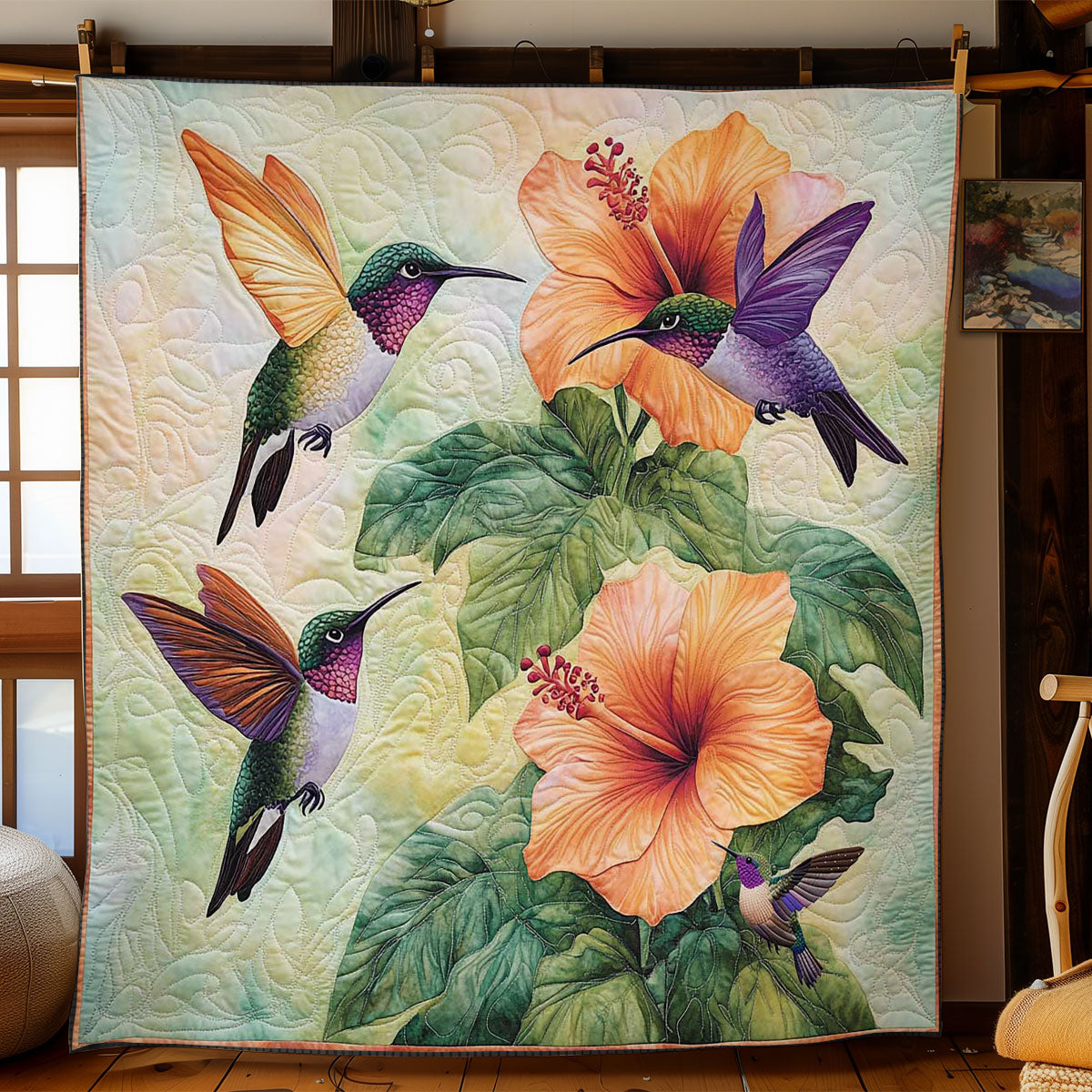 Hummingbird Garden WN0811001CL Quilt