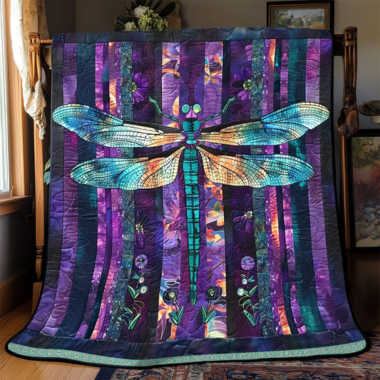 Dragonfly Purple Patchwork WP0609016CL Quilt