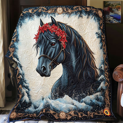 Winter Black Horse WY2311029CL Quilt