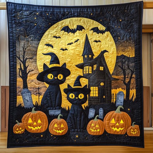Moonlit Cats CP2308019CL Quilt
