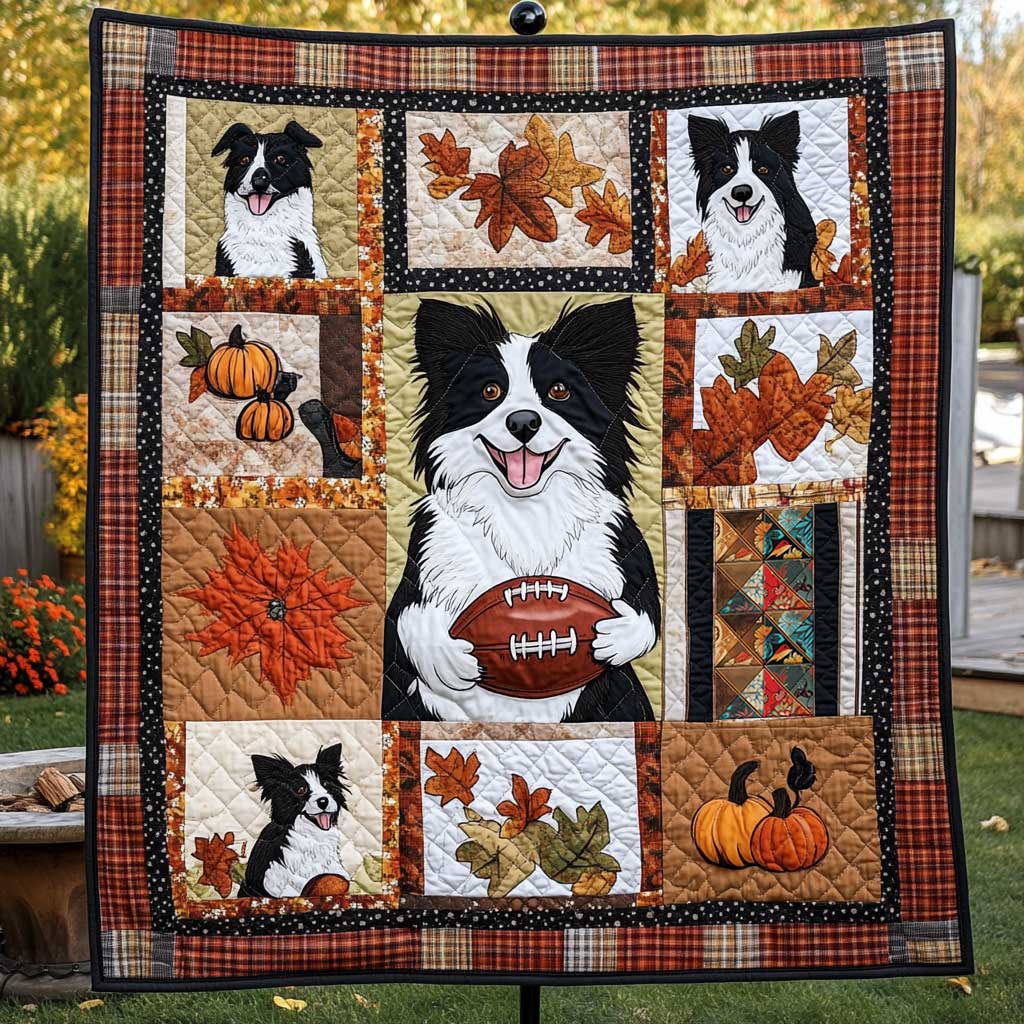 Border Collie Game Day Bliss WN1010038CL Quilt